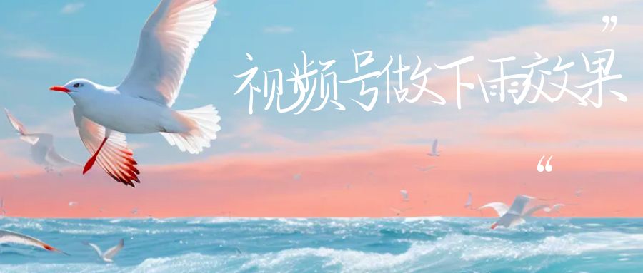 )视频号做下雨视频一个账号一周涨粉10W+年入100w