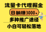 流量卡代理掘金，日躺赚3000+，首码平台变现更暴力，多种推广途径，新…