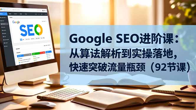 Google SEO进阶课：从算法解析到实操落地，快速突破流量瓶颈（92节课）