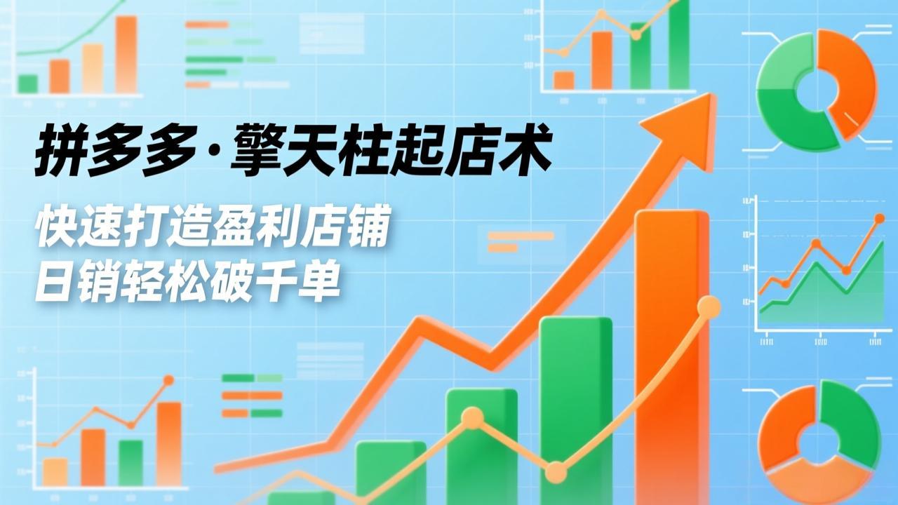 拼多多·擎天柱起店术,爆流布局、利润起飞、不断流,快速打造盈利店铺,日销轻松破千单