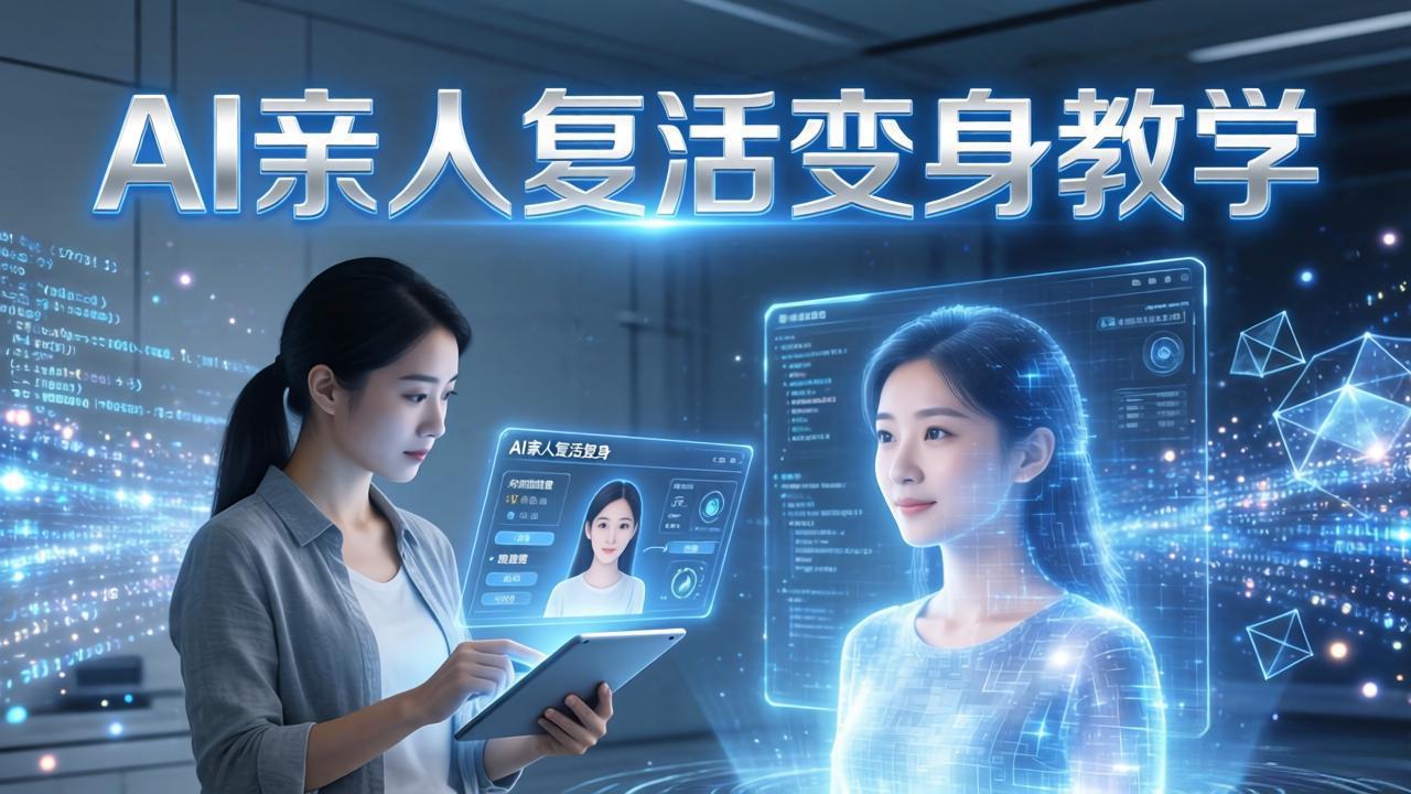 AI亲人复活变身教学，最近超级火爆的项目，涨粉超级快，私域引流代做服务，收徒等