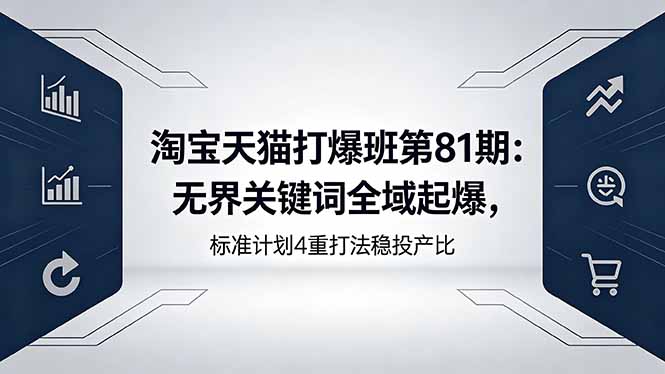 ：无界关键词全域起爆，标准计划4重打法稳投产比