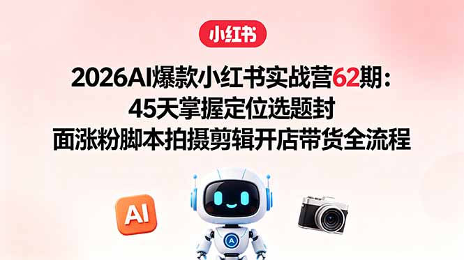 ：45天掌握定位选题封面涨粉脚本拍摄剪辑开店带货全流程