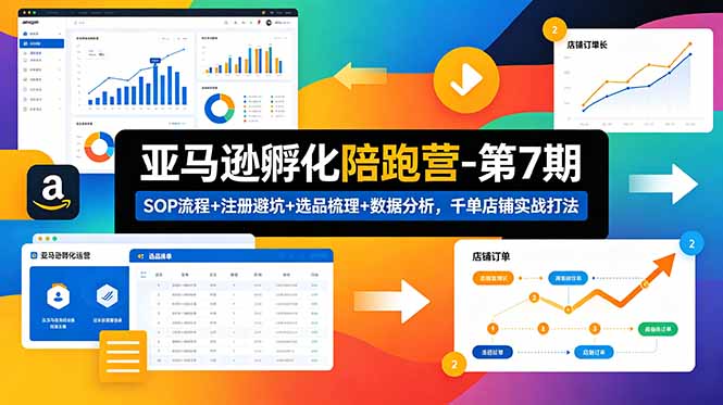 ：SOP流程+注册避坑+选品梳理+数据分析，千单店铺实战打法