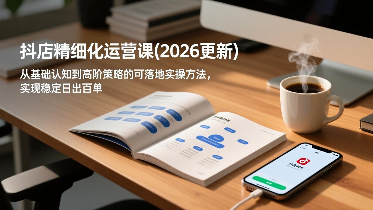 抖店精细化运营课(更新6月),从基础认知到高阶策略的可落地实操方法,实现稳定日出百单