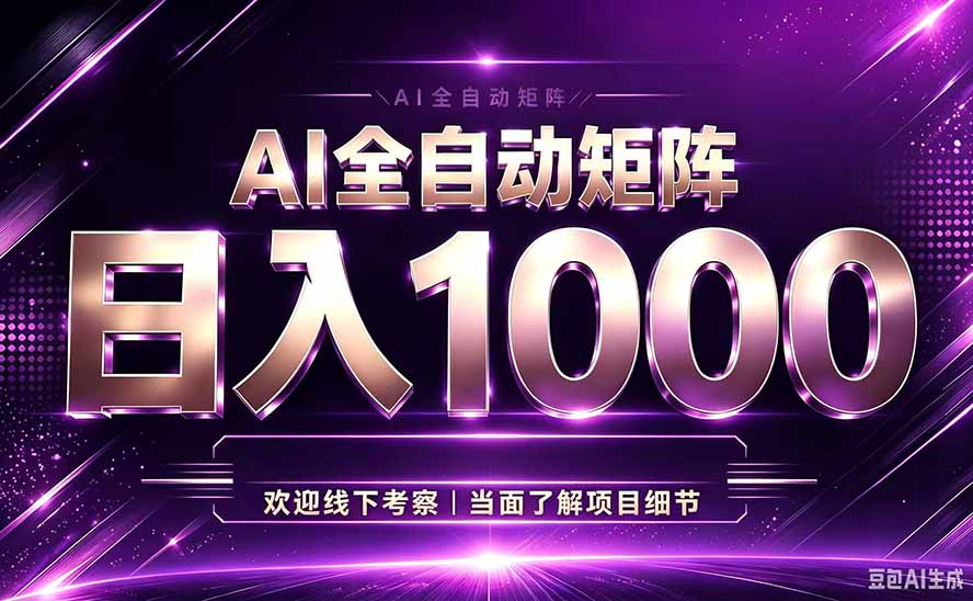 全自动操作，收益秒到，日入1500加，带预算来我给你规划