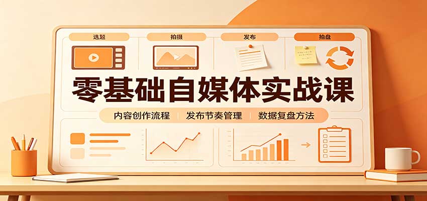 零基础自媒体实战课:赛道人设冷启动,内容创作复盘,公私域商业闭环