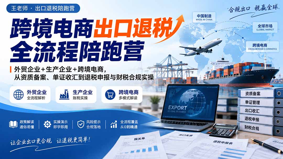 @外贸会计：跨境电商出口退税流程，9610到9810讲透