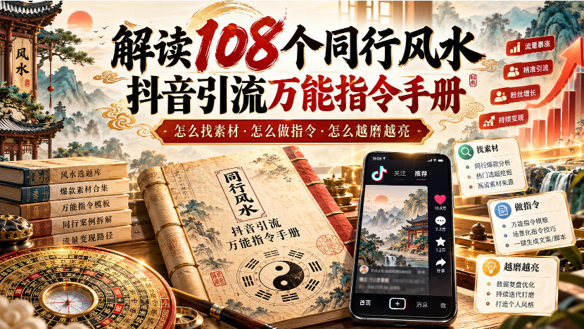 拆了108个同行抖音号，万能指令就是这么磨出来的