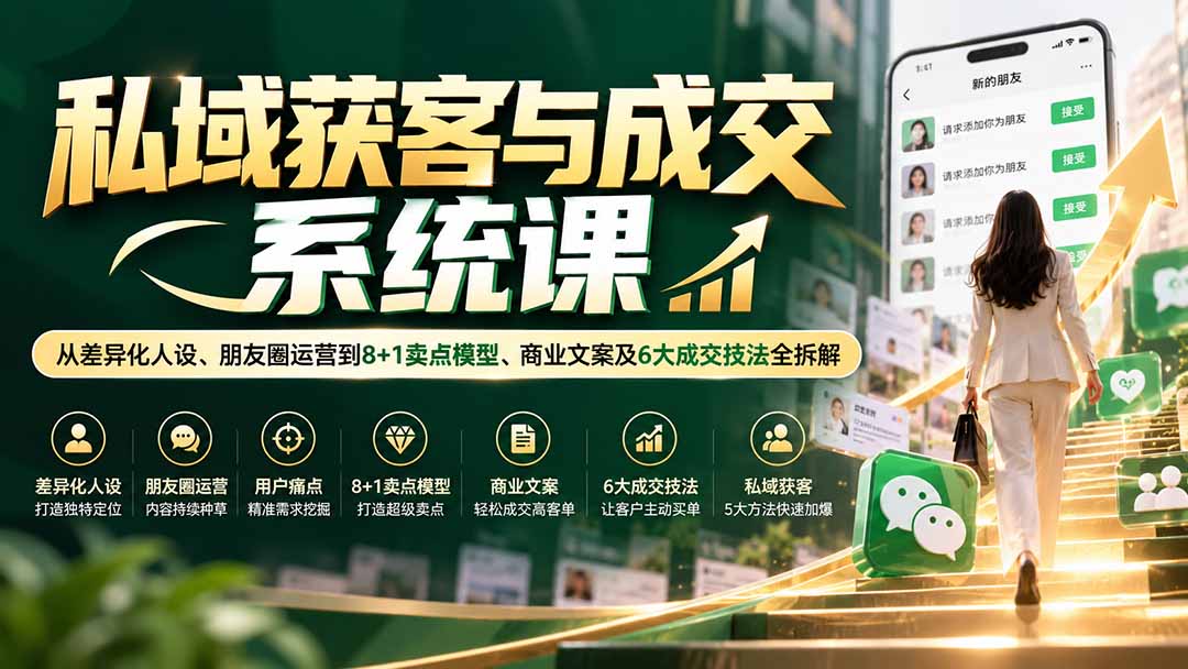 私域好友加了不出单?整套成交系统给你拆明白