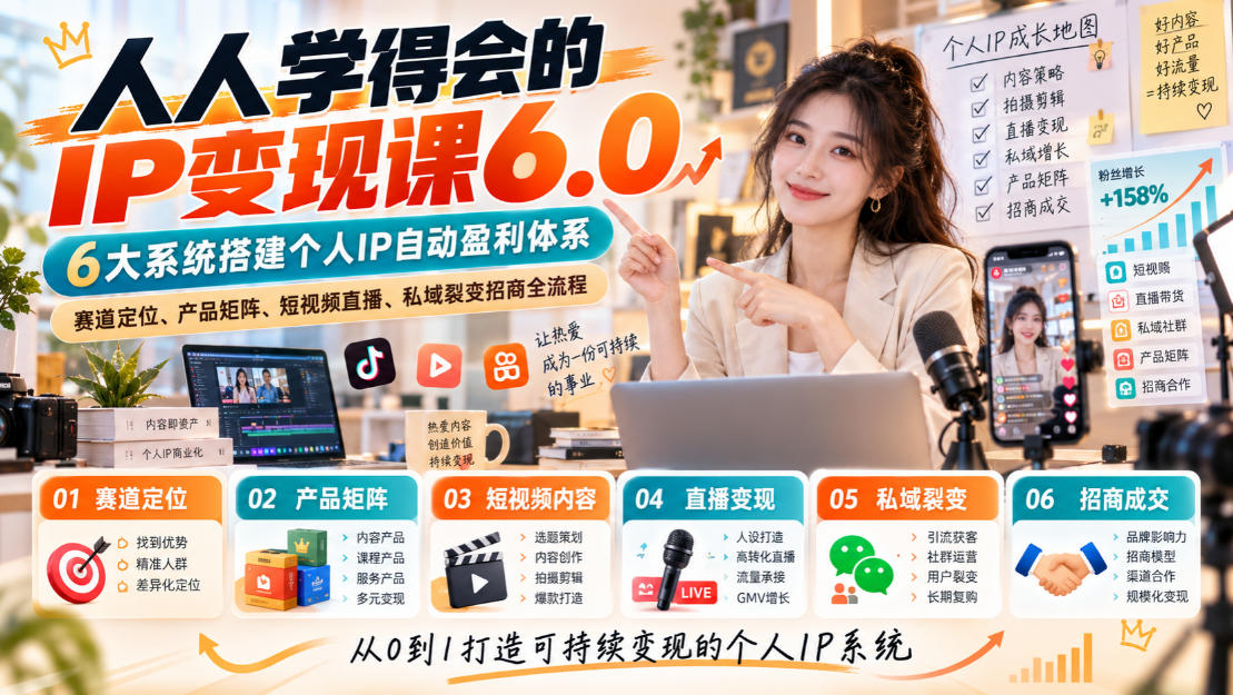 学了那么多IP变现课,为什么还是赚不到钱?