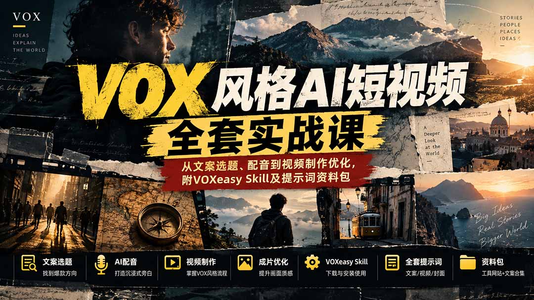VOX视频从0到1:配音文案AI制作一次跑通