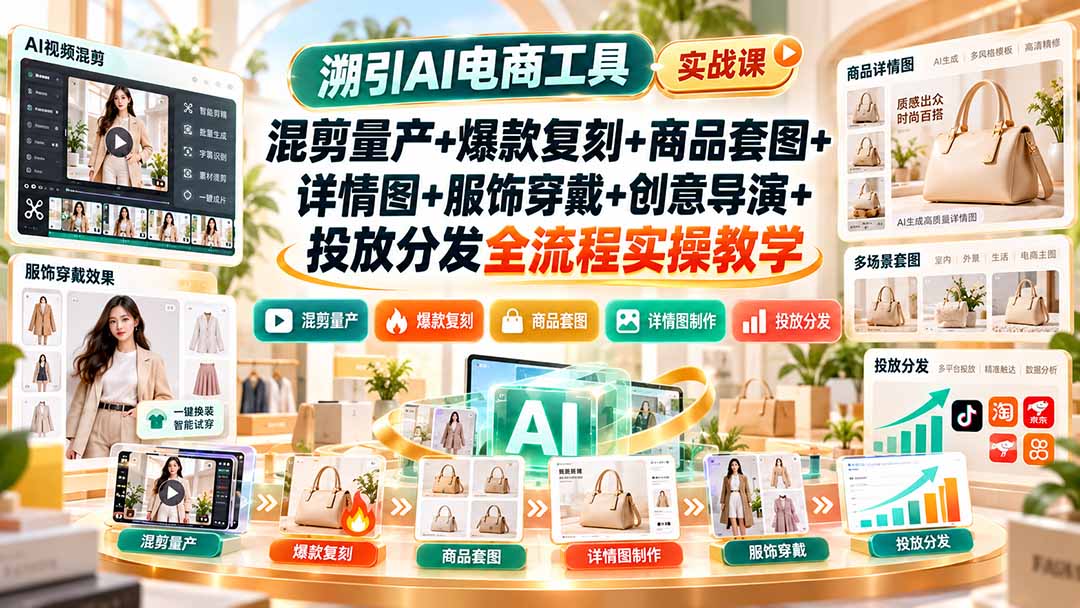 别再手动混剪了!这套AI电商工具帮你视频量产+爆款复刻