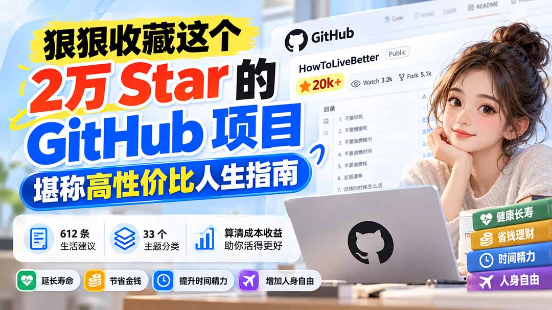 GitHub 上这个 2 万 Star 仓库,把高性价比生活讲透了