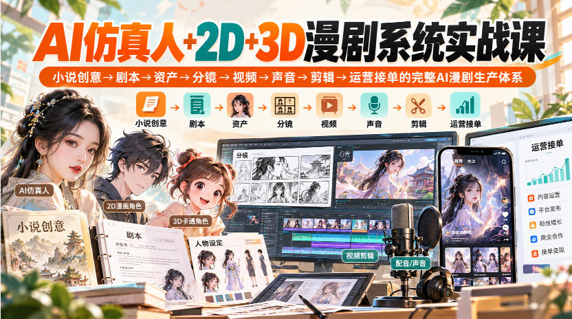 AI漫剧制作教程:从小说到接单的全流程实操