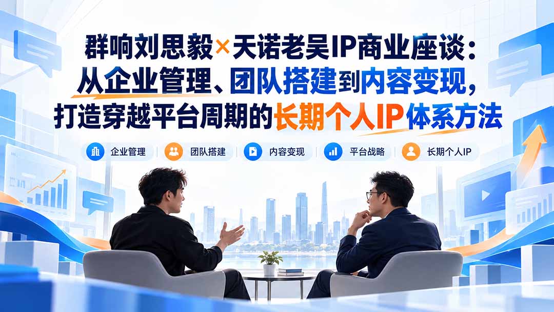 刘思毅对老吴那场IP座谈：从打造讲到团队变现