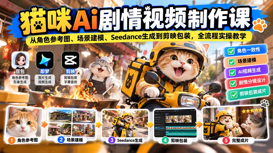 猫咪剧情号凭啥爆？即梦+Seedance全流程拆给你看