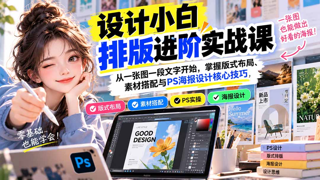 海报排版设计怎么入门?PS版式布局技巧一篇讲透