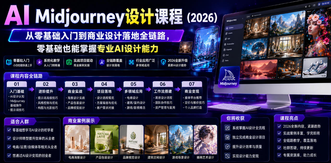 零基础学AI设计？2026版课程更新到1007了