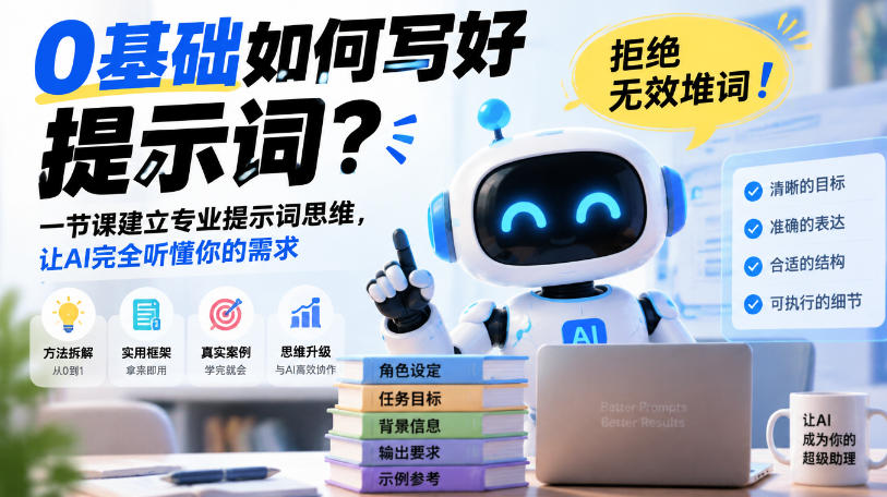 0基础写好AI绘画提示词，告别堆词！一节课建立专业工程思维