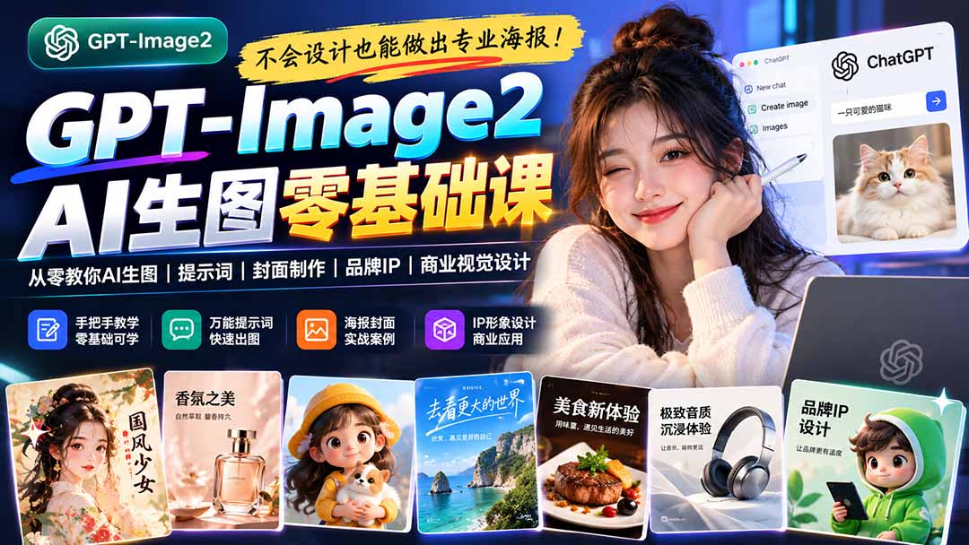 AI生图提示词怎么写？小白学AI做海报全流程拆解