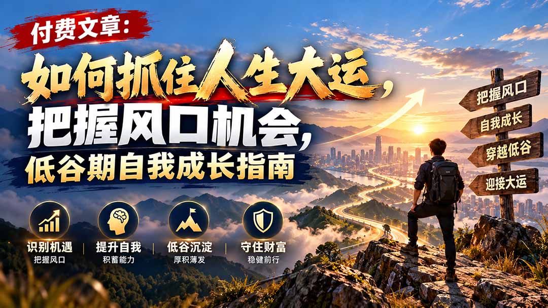 人生大运怎么抓？27到35岁这八年最关键