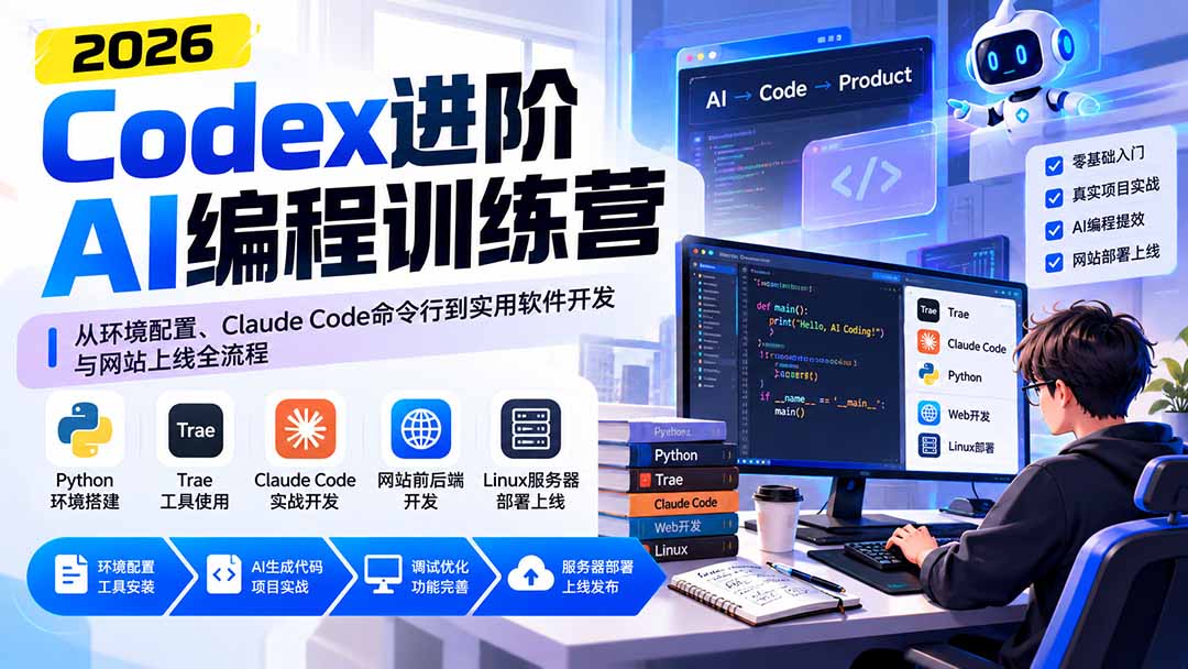 我跟着AI编程教程跑一遍,零基础也能上线网站