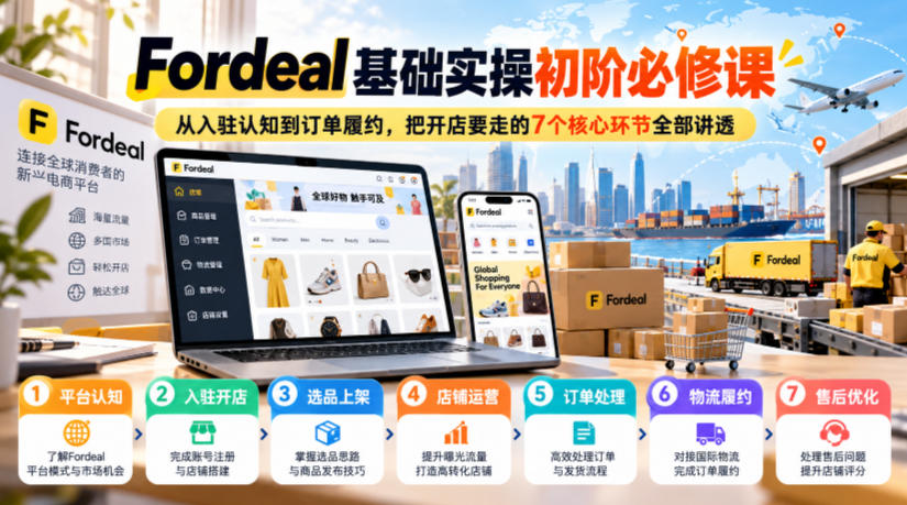 Fordeal新手开店从入驻到履约,7步一次讲透
