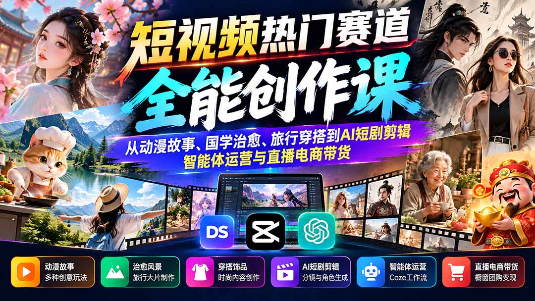 短视频创作课程怎么选，从剪辑到带货拆给你看