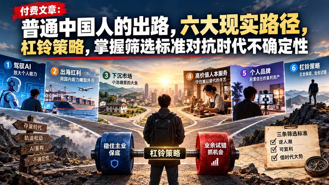 普通人出路怎么找，先用三把尺子筛准方向