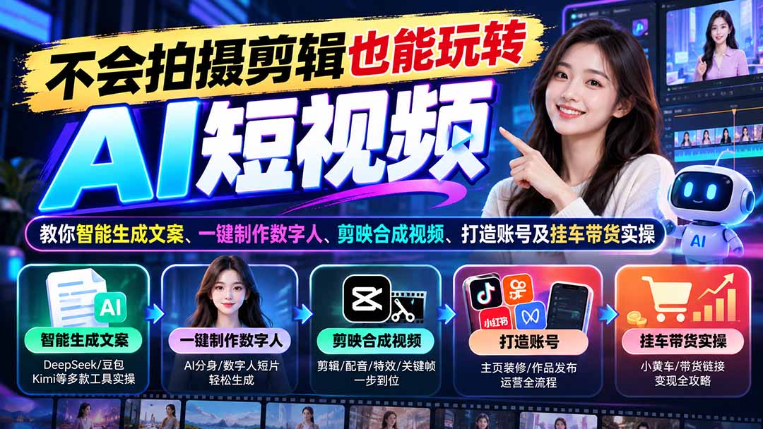AI短视频制作实操拆解，AI数字人短视频怎么做