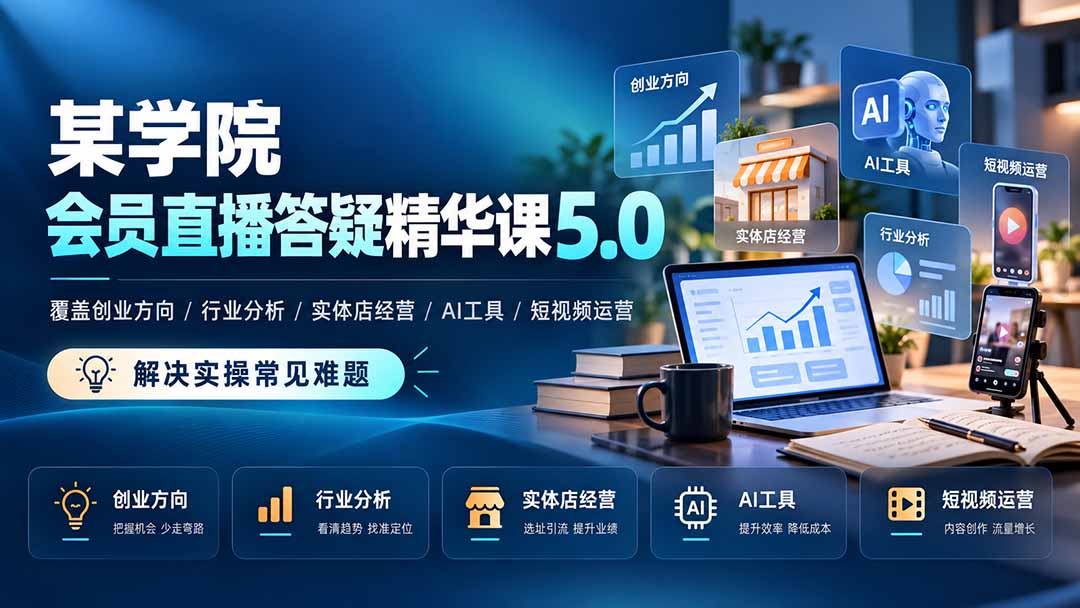 创业运营实战课:从选项目到门店增长拆解