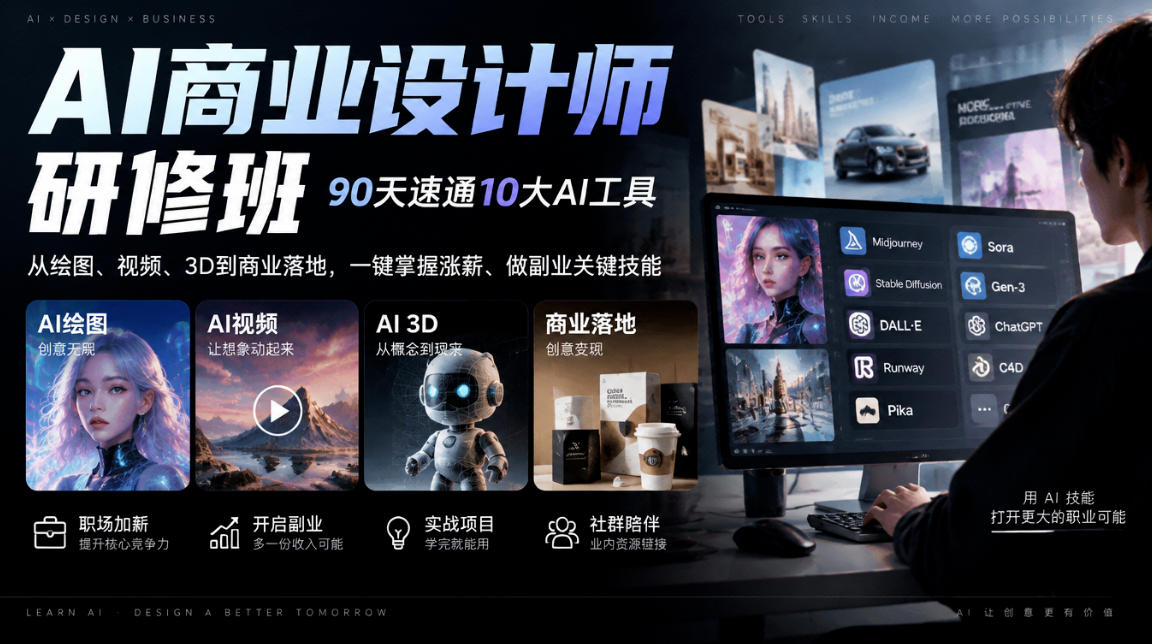 2026年AI设计培训榜单：零基础学AI商业设计