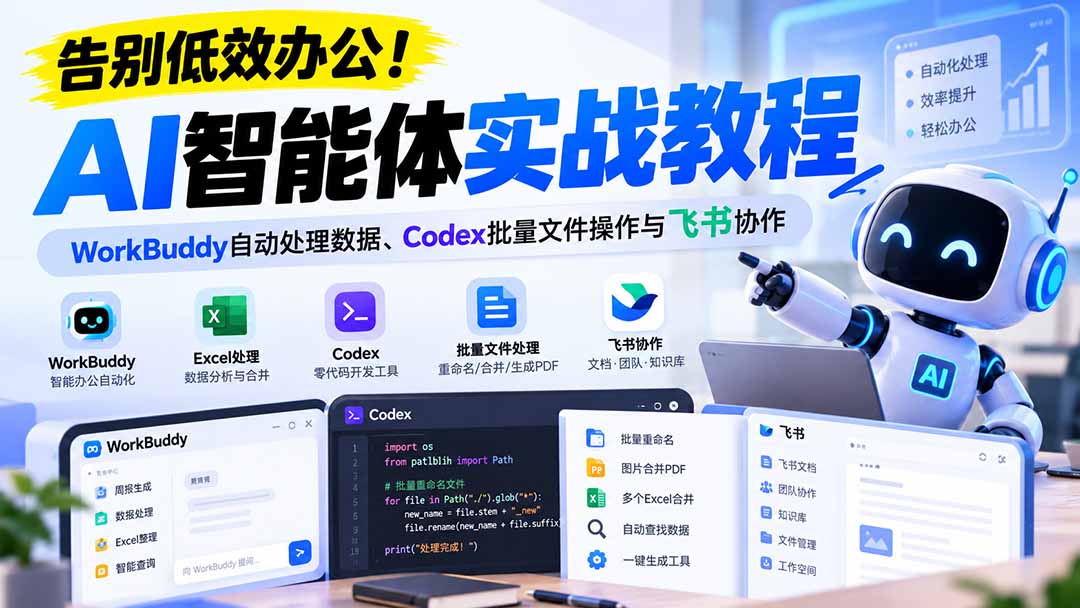 AI智能体教程：WorkBuddy和飞书实战