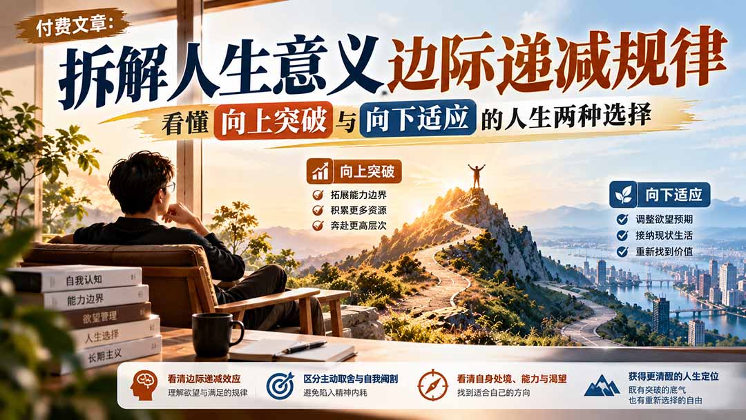 人生意义感减弱怎么办：向上突破，还是向下适应