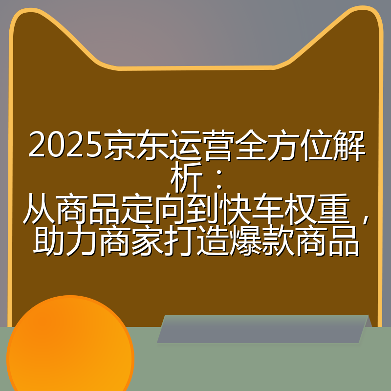 2025京东运营全方位解析:从商品定向到快车权重,助力商家打造爆款商品