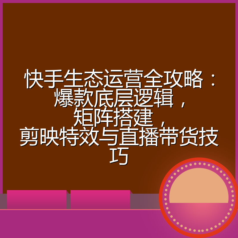 快手生态运营全攻略：爆款底层逻辑，矩阵搭建，剪映特效与直播带货技巧