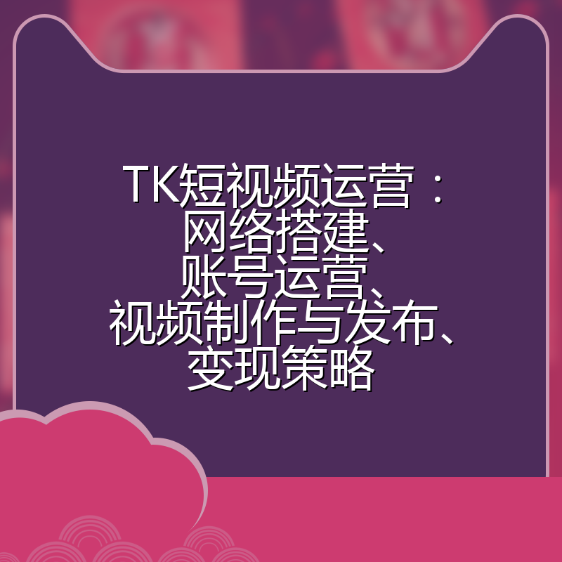 TK短视频运营:网络搭建、账号运营、视频制作与发布、变现策略