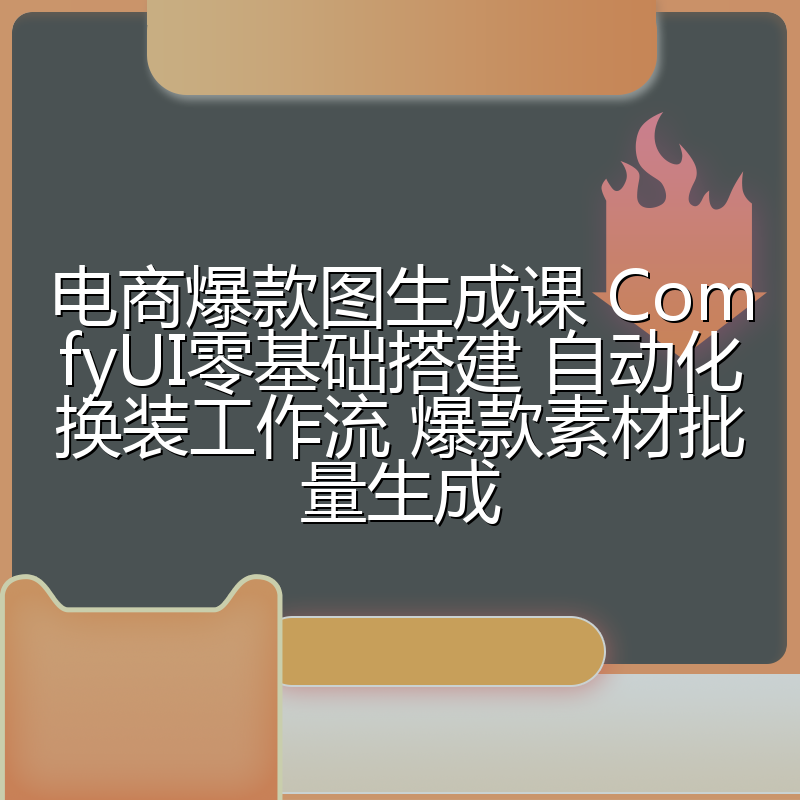 电商爆款图生成课 ComfyUI零基础搭建 自动化换装工作流 爆款素材批量生成