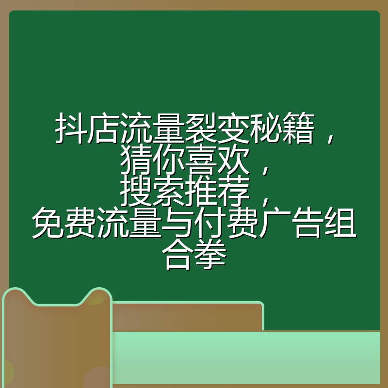 抖店流量裂变秘籍,猜你喜欢,搜索推荐,免费流量与付费广告组合拳