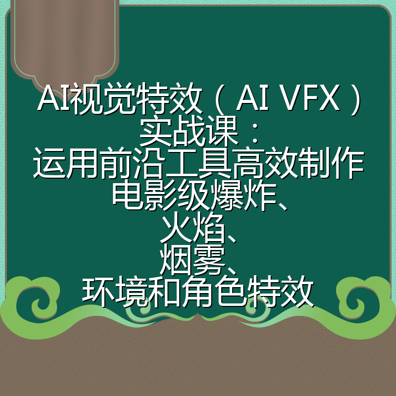 AI视觉特效（AI VFX）实战课：运用前沿工具高效制作电影级爆炸、火焰、烟雾、环境和角色特效