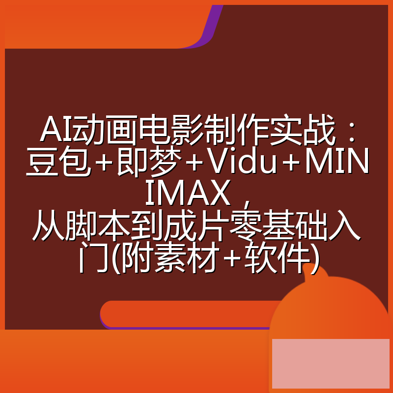 AI动画电影制作实战：豆包+即梦+Vidu+MINIMAX，从脚本到成片零基础入门(附素材+软件)