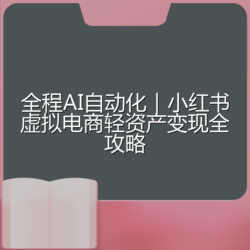 全程AI自动化｜小红书虚拟电商轻资产变现全攻略