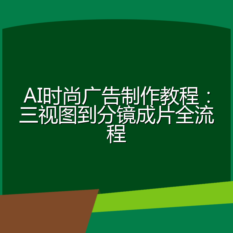 AI时尚广告制作教程：三视图到分镜成片全流程