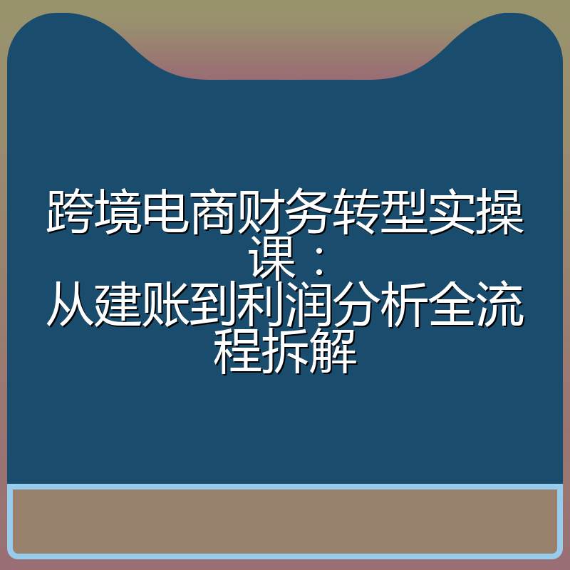跨境电商财务转型实操课：从建账到利润分析全流程拆解